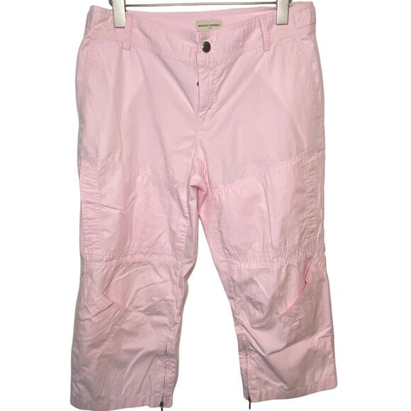 Y2K Pink Cropped Cargo Pants - Women's Size 10 - Picture 1 of 4